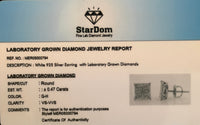 
              .47 CARAT CERTIFIED LAB GROWN DIAMONDS 8 MM STERLING SILVER RHODIUM PLATED STUDS EARRINGS
            