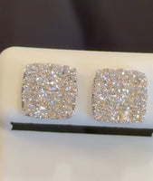 
              1.54 CARAT CERTIFIED LAB GROWN DIAMONDS 10 MM STERLING SILVER RHODIUM PLATED STUDS EARRINGS
            
