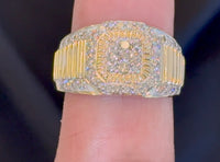 
              10K YELLOW GOLD 1.25 CARAT NATURAL DIAMONDS ENGAGEMENT WEDDING PINKY RING BAND
            