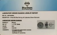 
              1.53 CARAT CERTIFIED LAB GROWN DIAMONDS 11 MM STERLING SILVER RHODIUM PLATED STUDS EARRINGS
            