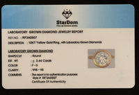 
              10K YELLOW GOLD 3.44 CARAT CERTIFIED LAB GROWN DIAMONDS RING
            