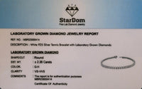 
              2.36 CARAT LAB GROWN DIAMONDS STERLING SILVER 8.50 INCHES 4 MM BRACELET
            