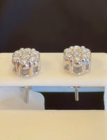 
              .75 CARAT CERTIFED LAB GROWN DIAMONDS STERLING SILVER 7 MM STUDS EARRINGS
            