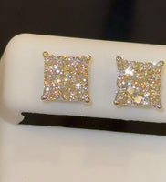 
              1.01 CARAT STERLING SILVER RHODIUM PLATED 8 MM CERTIFIED LAB GROWN DIAMONDS STUDS EARRINGS
            