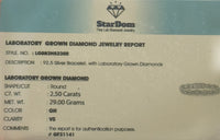 
              2.50 CARAT STERLING SILVER GOLD PLATED 8 INCHES 9.5 MM CERTIFIED LAB GROWN DIAMONDS BRACELET
            