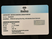 
              1.73 CARAT CERTIFIED LAB GROWN DIAMONDS STERLING SILVER RING
            