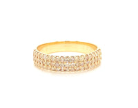 
              10K YELLOW GOLD .60 CARAT WOMEN REAL DIAMOND RING BAND
            