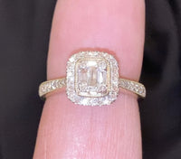 
              10K YELLOW GOLD .50 CARAT WOMENS REAL DIAMOND ENGAGEMENT WEDDING RING
            