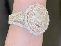 
              10K WHITE GOLD 1.50 CARAT WOMEN REAL DIAMOND ENGAGEMENT RING WEDDING RING BRIDAL
            