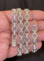 
              5.35 CARAT LAB GROWN DIAMONDS STERLING SILVER 22 INCHES 53.23 GRAMS 9 MM CHAIN NECKLACE
            