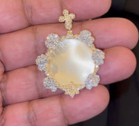 
              10K YELLOW GOLD 1.25 CARAT NATURAL DIAMOND 1.75 INCHES MEMORY PENDANT CHARM
            