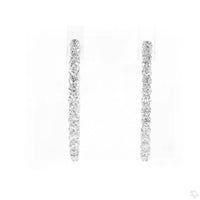 
              10K WHITE GOLD 2.16 CARAT 25 MM CERTIFIED LAB GROWN DIAMONDS STUDS EARRINGS HOOPS
            