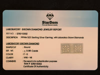 
              .98 CARAT CERTIFED LAB GROWN DIAMONDS STERLING SILVER 9 MM STUDS EARRINGS
            