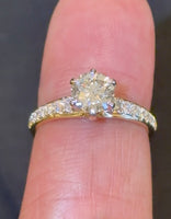 
              14K YELLOW GOLD 1.39 CARAT CERTIFIED LAB GROWN DIAMONDS ENGAGEMENT WEDDING RING
            