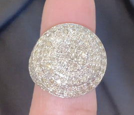 10K WHITE GOLD 6.50 CARAT MENS REAL DIAMOND ENGAGEMENT WEDDING PINKY RING BAND