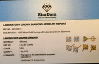 
              10K YELLOW GOLD 2.50 CARAT 7 MM LAB GROWN DIAMONDS SOLITAIRE STUDS EARRINGS
            