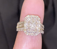 
              10K YELLOW GOLD 2.25 CARAT WOMEN REAL DIAMOND ENGAGEMENT RING WEDDING RING BRIDAL
            