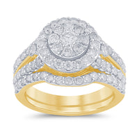 
              10K YELLOW GOLD 2.25 CARAT WOMEN REAL DIAMOND ENGAGEMENT RING WEDDING BAND BRIDAL SET
            