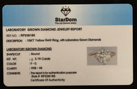 
              10K YELLOW GOLD 3.19 CARAT CERTIFIED LAB GROWN DIAMONDS RING
            
