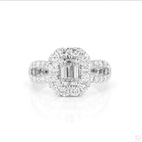 
              10K WHITE GOLD 2.37 CARAT CERTIFIED LAB GROWN DIAMONDS EMERALD RING
            