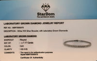 
              7.17 CARAT CERTIFIED LAB GROWN DIAMONDS STERLING SILVER 7 INCHES 3 MM TENNIS BRACELET
            