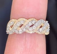 
              10K YELLOW GOLD .35 CARAT WOMEN REAL DIAMOND RING BAND
            
