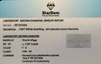 
              14K WHITE GOLD 1.91 CARAT CERTIFIED LAB GROWN DIAMONDS ENGAGEMENT WEDDING RING
            