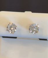 
              10K YELLOW GOLD 1.44 CARAT CERTIFIED LAB GROWN DIAMONDS 6 MM SOLITAIRE STUDS EARRINGS
            