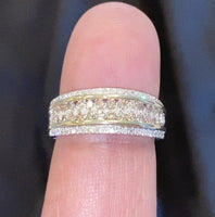 
              10K WHITE YELLOW GOLD .85 CARAT WOMENS REAL DIAMOND ENGAGEMENT WEDDING RING
            