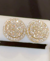 
              1.26 CARAT STERLING SILVER GOLD PLATED 13 MM CERTIFIED LAB GROWN DIAMONDS STUDS EARRINGS
            