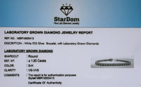 
              1.80 CARAT LAB GROWN DIAMONDS STERLING SILVER 7 INCHES 4 MM BRACELET
            