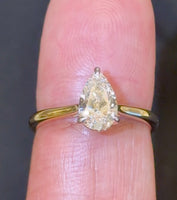 
              14K YELLOW GOLD 1.10 CARAT CERTIFIED LAB GROWN DIAMONDS ENGAGEMENT WEDDING RING
            