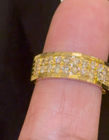 
              10K YELLOW GOLD 1.25 CARAT NATURAL DIAMOND ENGAGEMENT RING WEDDING PINKY BAND
            