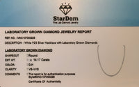 
              14.17 CARAT LAB GROWN DIAMONDS STERLING SILVER 22 INCHES 15.92 GRAMS 2.5 MM TENNIS CHAIN NECKLACE
            