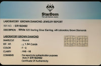 
              1.54 CARAT CERTIFIED LAB GROWN DIAMONDS 10 MM STERLING SILVER RHODIUM PLATED STUDS EARRINGS
            
