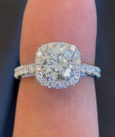 
              14K WHITE GOLD 2.37 CARAT CERTIFIED LAB GROWN DIAMONDS ENGAGEMENT WEDDING RING
            