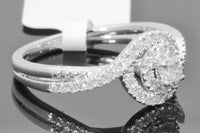 
              10K WHITE GOLD .60 CARAT WOMEN DIAMOND ENGAGEMENT RING WEDDING BRIDAL
            