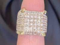 
              10K YELLOW GOLD 3.50 CARAT MENS REAL DIAMOND ENGAGEMENT WEDDING PINKY RING BAND
            