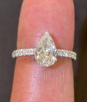
              14K WHITE GOLD 1.91 CARAT CERTIFIED LAB GROWN DIAMONDS ENGAGEMENT WEDDING RING
            