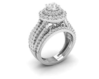 
              14K WHITE GOLD 2.25 CARAT REAL DIAMOND .55 CARAT SOLITAIRE ENGAGEMENT RING WEDDING BAND BRIDAL SET
            