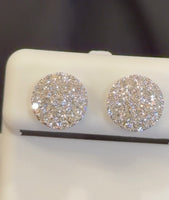 
              1.31 CARAT CERTIFIED LAB GROWN DIAMONDS 10 MM STERLING SILVER RHODIUM PLATED STUDS EARRING
            