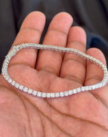 
              5.46 CARAT CERTIFIED LAB GROWN DIAMONDS STERLING SILVER 8 INCHES 2.5 MM TENNIS BRACELET
            