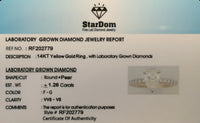 
              14K YELLOW GOLD 1.26 CARAT CERTIFIED LAB GROWN DIAMONDS ENGAGEMENT WEDDING RING
            