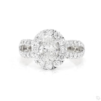 
              10K WHITE GOLD 2.21 CARAT CERTIFIED LAB GROWN DIAMONDS OVAL RING
            