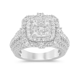10K WHITE GOLD 2.75 CARAT WOMEN REAL DIAMOND ENGAGEMENT RING WEDDING RING BRIDAL