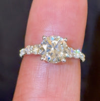 
              14K WHITE GOLD 2.79 CARAT CERTIFIED LAB GROWN DIAMONDS ENGAGEMENT WEDDING RING
            