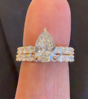 
              14K YELLOW GOLD 5.10 CARAT CERTIFIED LAB GROWN DIAMONDS ENGAGEMENT RING WEDDING BAND BRIDAL SET
            