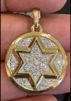 
              1.09 CARAT CERTIFIED LAB GROWN DIAMONDS STERLING SILVER GOLD PLATED 1.25 INCHES PENDANT
            