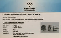 
              .82 CARAT CERTIFIED LAB GROWN DIAMONDS 9 MM STERLING SILVER RHODIUM PLATED STUDS EARRINGS
            