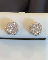 
              .98 CARAT CERTIFED LAB GROWN DIAMONDS STERLING SILVER 7 MM STUDS EARRINGS
            